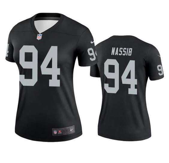 Women's Las Vegas Raiders #94 Carl Nassib Black Vapor Untouchable Limited Stitched Jersey(Run Small) Women's Las Vegas Raiders #94 Carl Nassib Black Vapor Untouchable Limited Stitched Jersey(Run Small)